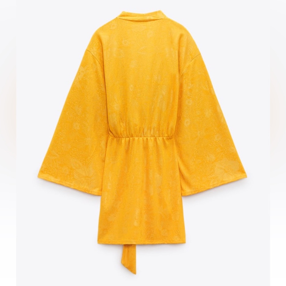 Zara Jacquard Knotted Mini Dress NWT - Picture 16 of 17